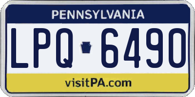 PA license plate LPQ6490