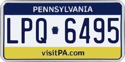 PA license plate LPQ6495