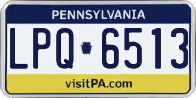 PA license plate LPQ6513