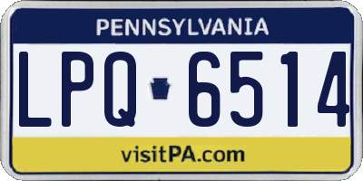 PA license plate LPQ6514