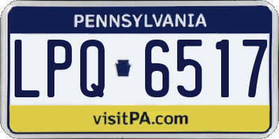 PA license plate LPQ6517