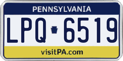 PA license plate LPQ6519