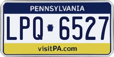 PA license plate LPQ6527