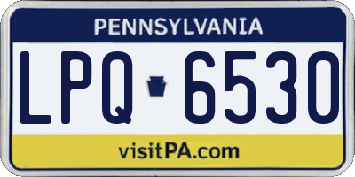 PA license plate LPQ6530