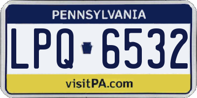 PA license plate LPQ6532