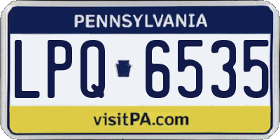 PA license plate LPQ6535