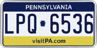 PA license plate LPQ6536