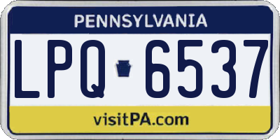PA license plate LPQ6537
