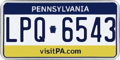 PA license plate LPQ6543