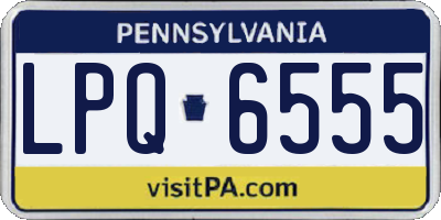 PA license plate LPQ6555