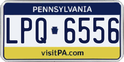 PA license plate LPQ6556