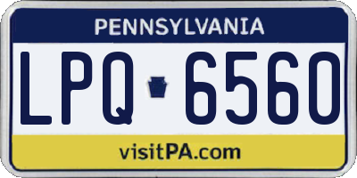 PA license plate LPQ6560