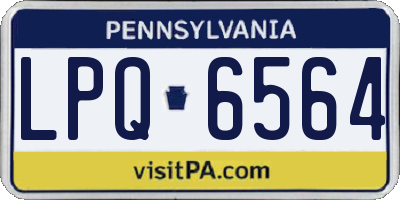 PA license plate LPQ6564