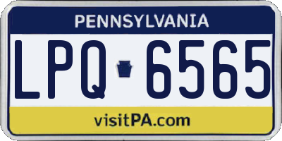 PA license plate LPQ6565