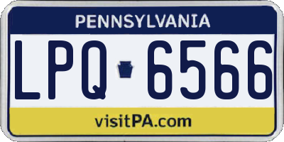 PA license plate LPQ6566