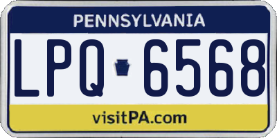 PA license plate LPQ6568