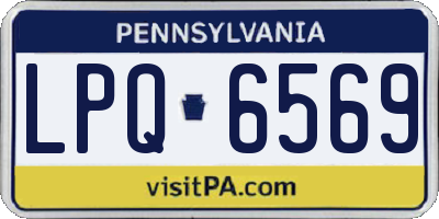 PA license plate LPQ6569