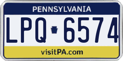 PA license plate LPQ6574