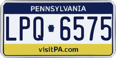PA license plate LPQ6575