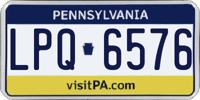 PA license plate LPQ6576