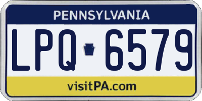 PA license plate LPQ6579