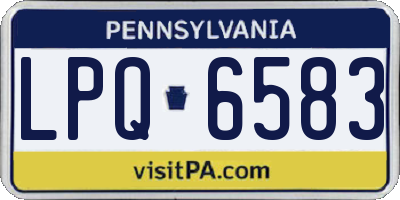 PA license plate LPQ6583