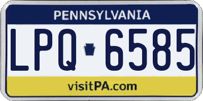 PA license plate LPQ6585