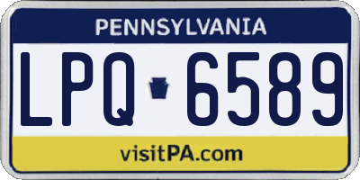 PA license plate LPQ6589