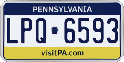 PA license plate LPQ6593
