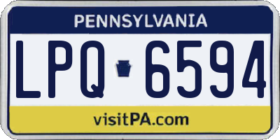PA license plate LPQ6594