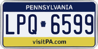 PA license plate LPQ6599