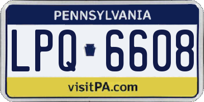 PA license plate LPQ6608