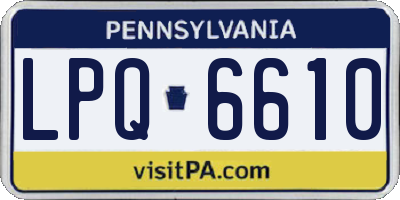 PA license plate LPQ6610