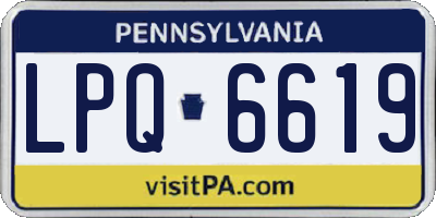 PA license plate LPQ6619