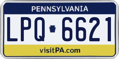 PA license plate LPQ6621