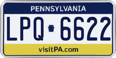 PA license plate LPQ6622