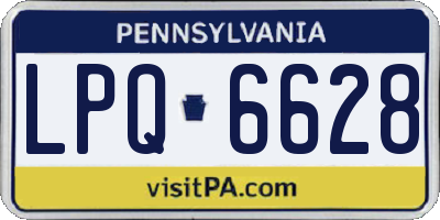 PA license plate LPQ6628