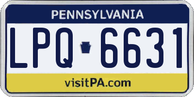 PA license plate LPQ6631