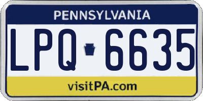 PA license plate LPQ6635