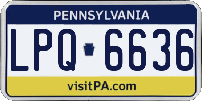 PA license plate LPQ6636