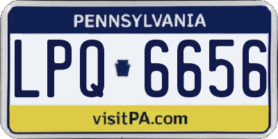 PA license plate LPQ6656