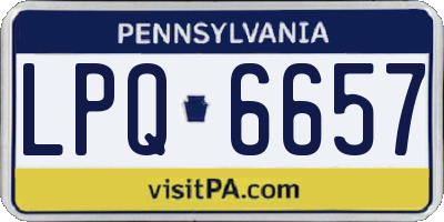 PA license plate LPQ6657