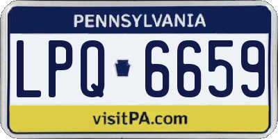 PA license plate LPQ6659