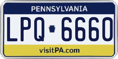 PA license plate LPQ6660