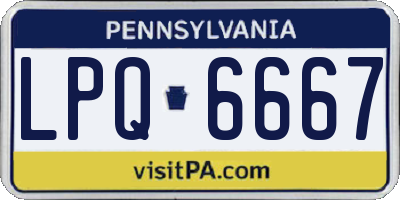 PA license plate LPQ6667