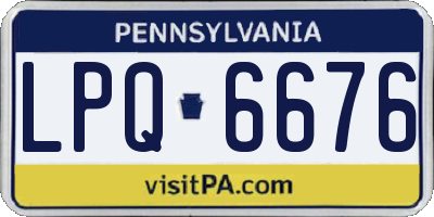 PA license plate LPQ6676