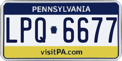 PA license plate LPQ6677