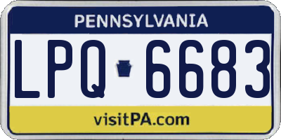 PA license plate LPQ6683