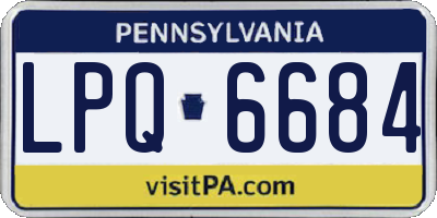 PA license plate LPQ6684