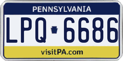 PA license plate LPQ6686
